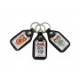 Heraldic keychain - GARZÀ - Personalized with surname, family crest and brief description of the genealogical origin.