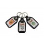 Heraldic keychain - PEÑAFIEL - Personalized with surname, family crest and brief description of the genealogical origin.