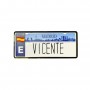 Personalized Car License Plates Magnet Skyline Madrid with Name