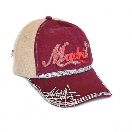 Gorra Madrid - Color Granate y Beige