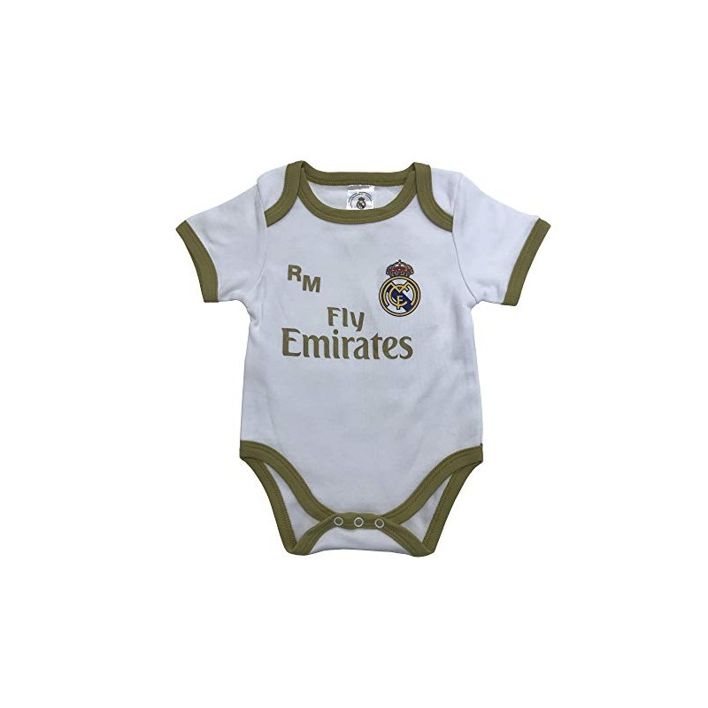Body Bebé Personalizable Real Madrid Blanco