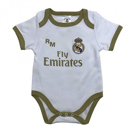 Body Bebé Personalizable Real Madrid Blanco