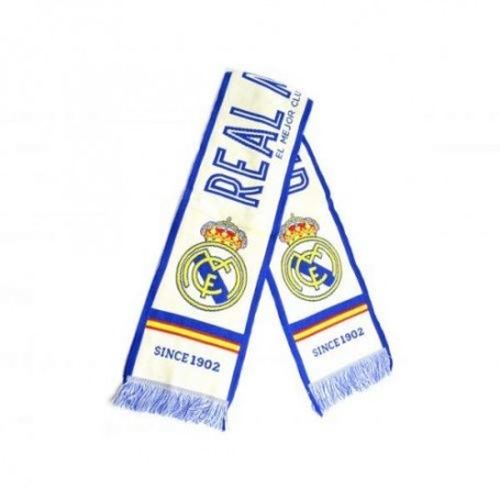 Figura perjudicar simplemente Bufanda Real Madrid - Telar color Blanco / Azul - "Since 1902"