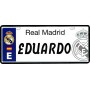 Matrícula Real Madrid FC Personalizable Con Tu Nombre