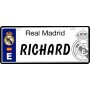 Matrícula Real Madrid FC Personalizable Con Tu Nombre