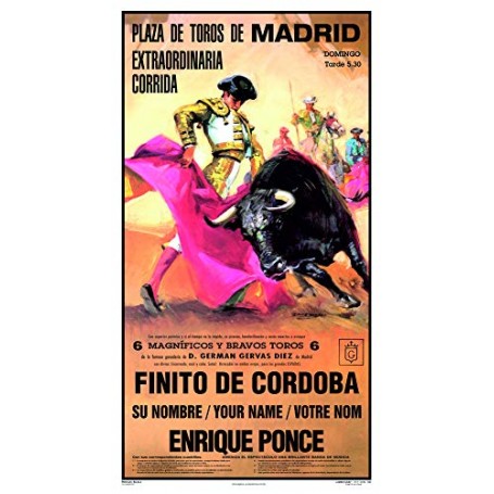 Cartel De Toros Personalizado Finito De C rdoba Tu Nombre 