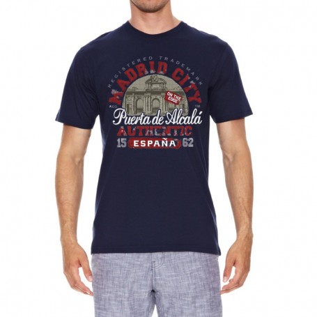 Camiseta Madrid City Puerta de Alcalá Unisex Azul Marino