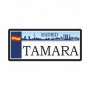 Personalized Car License Plates Magnet Skyline Madrid with Name