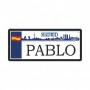 Matrícula Imán Skyline de Madrid Personalizada