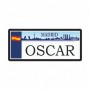 Personalized Car License Plates Magnet Skyline Madrid with Name