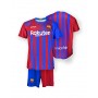 Réplica Oficial FC Barcelona - Pack camiseta y pantalón 1ª equipación 21/22 - Júnior
