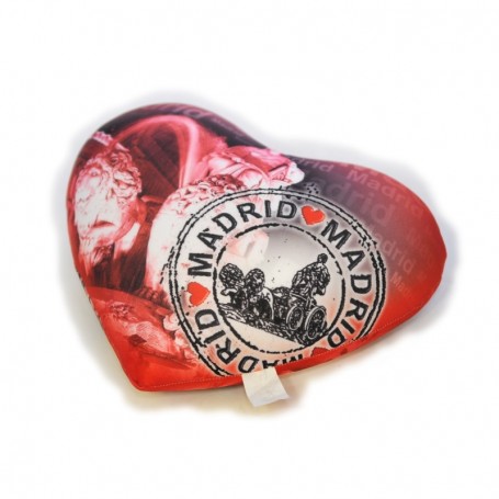 PELUCHE CORAZÓN, PLAZA CIBELES MADRID, 23 CM. - SOUVENIRS DE MADRID
