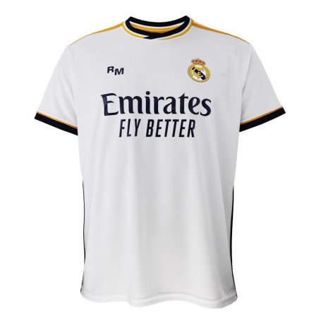 Conjunto Camiseta y Pantalón Real Madrid Primera Equipación 23/24 Réplica  Oficial - Júnior