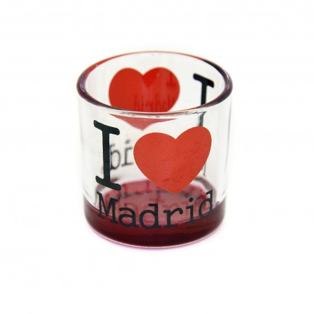 I Love Madrid Straight Glass Cup