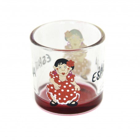Straight Glass Cup Flamenco Dancer