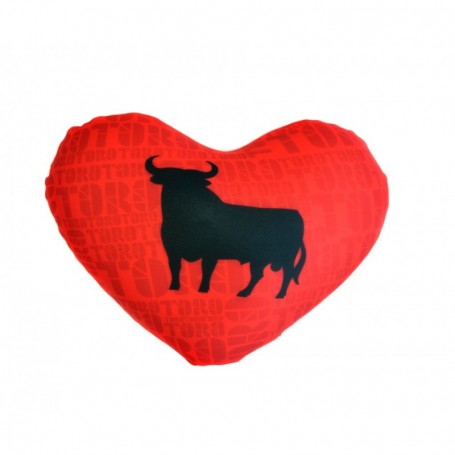 Teddy Heart Toro Osborne Spain 23 cm Red Heart Black Bull