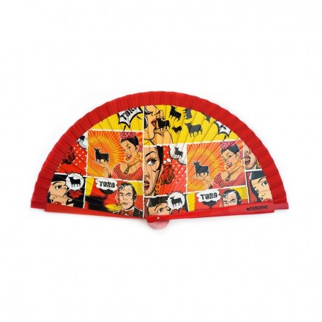 Hand Fan Osborne Spain Comic Flamenco