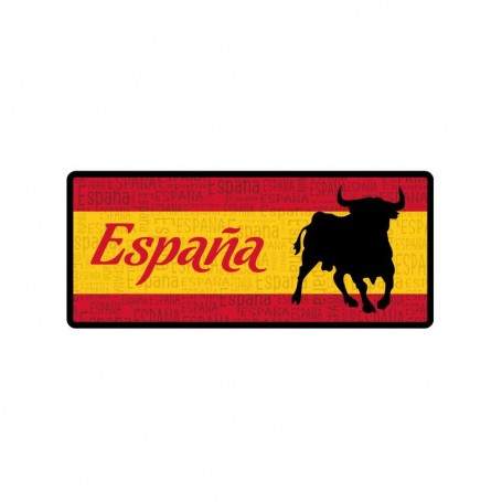 MATRÍCULA IMÁN, TORO RUCKUS, Magnético a todo color - Placa de aluminio de 14x6 cm.