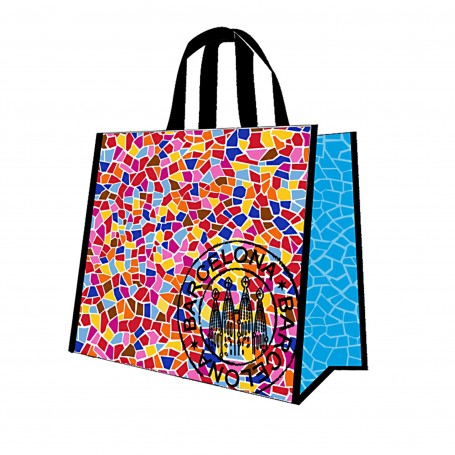 BARCELONA TRENCADIS BAG - LA SAGRADA FAMILIA - Waterproof souvenir bag from Barcelona.