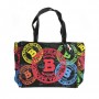 STRAIGHT BAG BARCELONA - COLLECTION SEAL MULTICOLOR BARCELONA - CANVAS BAG FOR ANY OCCASION - Souvenir bag from Barcelona.