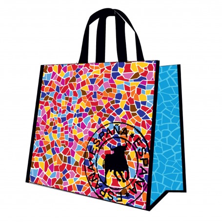 BOLSA ESPAÑA TRENCADIS - TORO DE LIDIA - Waterproof bag souvenir from Spain.