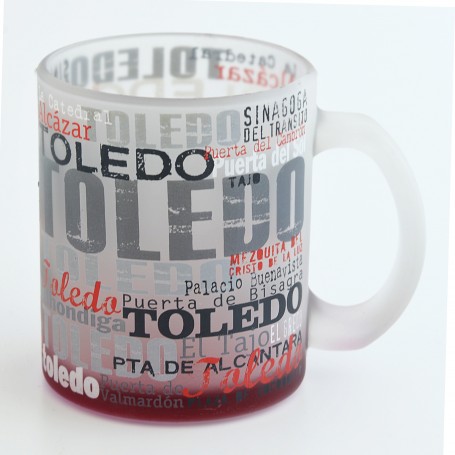 Taza Mug Toledo Colección Letras Vidrio