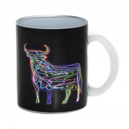 Taza Mug Lineas Colección Osborne Color Negro Vidrio