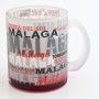 MUG MALAGA, LETRAS COLLECTION - 350ml, GLASS - Souvenir Mug from Spain