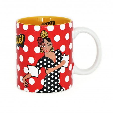 Taza Mug Gitana Española Colección Flamenco Cerámica