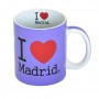 MUG I LOVE MADRID, LILAS COLOR - 350ml, CERAMIC - Mug Souvenir d'Espagne, I LOVE Collection