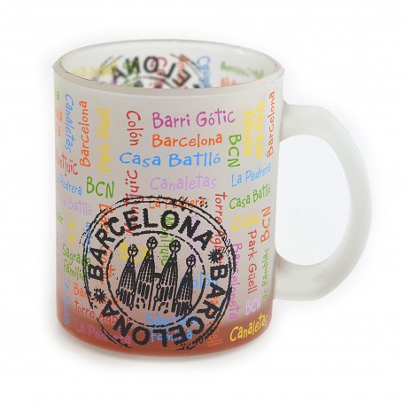 MUG BARCELONA, LA SAGRADA FAMILIA, SEAL COLLECTION - 350ml, GLASS - Mug souvenir d'Espagne