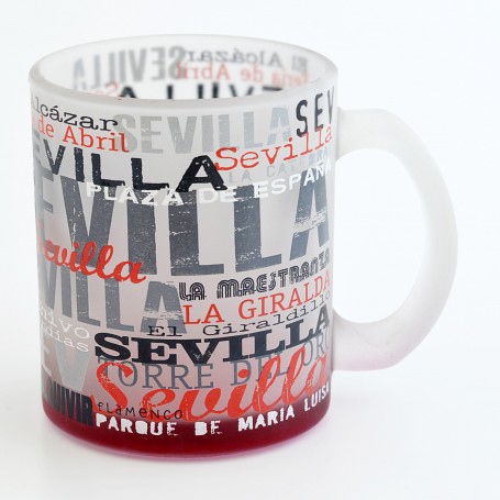 MUG SEVILLA, LETRAS COLLECTION - 350ml, GLASS - Mug Souvenir d'Espagne