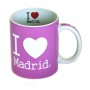 MUG I LOVE MADRID, COULEUR ROSE - 350ml, CÉRAMIQUE - Mug Souvenir d'Espagne, Collection I LOVE
