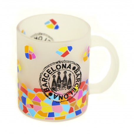 Mug Barcelona Mosaic La Sagrada Familia Trencadis Collection Glass