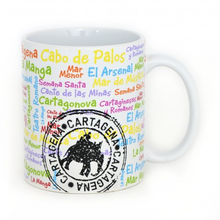 Taza Mug Cartagena El Elefante Aníbal Colección Sello Cerámica
