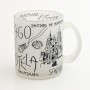 MUG SANTIAGO DE COMPOSTELA, TRAZOS COLLECTION - 350ml, GLASS - Mug souvenir d'Espagne