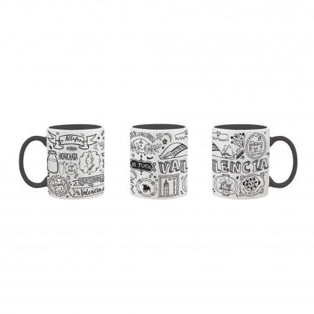 Taza Mug Valencia Colección Tiza Verde Cerámica