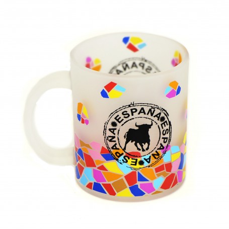 Taza Mug España Mosaico Toro Negro Colección Trencadis