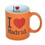 MUG I LOVE MADRID, COULEUR ORANGE - 350ml, CÉRAMIQUE - Mug Souvenir d'Espagne, Collection I LOVE