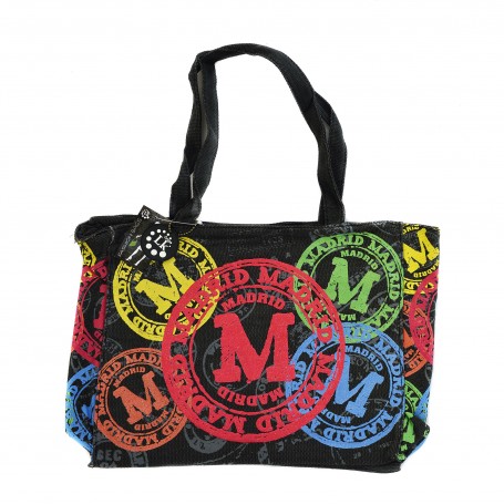 SAC TIMBRE DROIT MADRID MULTICOLORE - COLLECTION SEAL - SAC EN TOILE POUR VOYAGE, ACHATS OU UTILISATION QUOTIDIENNE - Sac souven