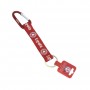 SPAIN KEYCHAIN ​​WITH CARABINER, Red Color - Souvenir Keychain from Spain