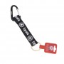 SPAIN KEYCHAIN ​​WITH CARABINER, Black Color - Souvenir Keychain from Spain