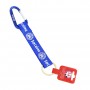 BARCELONA KEYCHAIN ​​WITH CARABINER, Blue Color - Souvenir Keychain from Barcelona