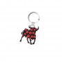 KEYCHAIN ​​SPAIN, TORO LUNARES - Black and Red Color - Souvenir Keychain from Spain