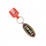 SPAIN KEYCHAIN, Oval Brilliant Reds and Yellows - Souvenir Keychain from Spain