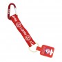 KEYCHAIN ​​A CORUÑA WITH CARABINER, Red Color - Souvenir Keychain from A Coruña
