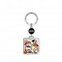CURRENT SPAIN KEYCHAIN, Double Pocket - Zamak and Resin - Souvenir Keychain from Spain