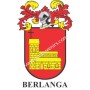 Llavero heráldico - BERLANGA - Personalizado con apellido, escudo de la familia y breve descripción del origen genealógico.