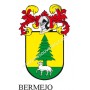 Llavero heráldico - BERMEJO - Personalizado con apellido, escudo de la familia y breve descripción del origen genealógico.