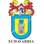 Llavero heráldico - ECHAVARRIA - Personalizado con apellido, escudo de la familia y breve descripción del origen genealógico.